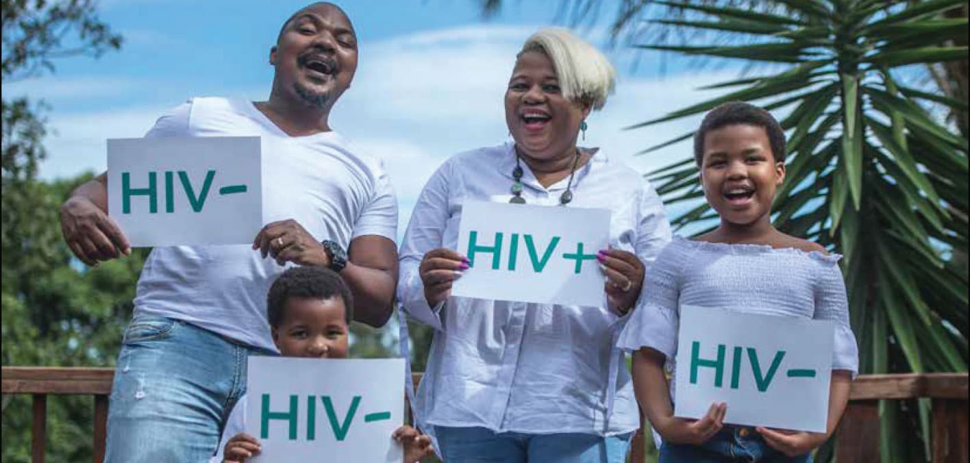 People learning and talking together about HIV awareness